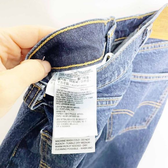 LEVI'S Premium 70'S HIGH RISE SLIM STRAIGHT Jeans Dark Wash womens 27 - Picture 7 of 9